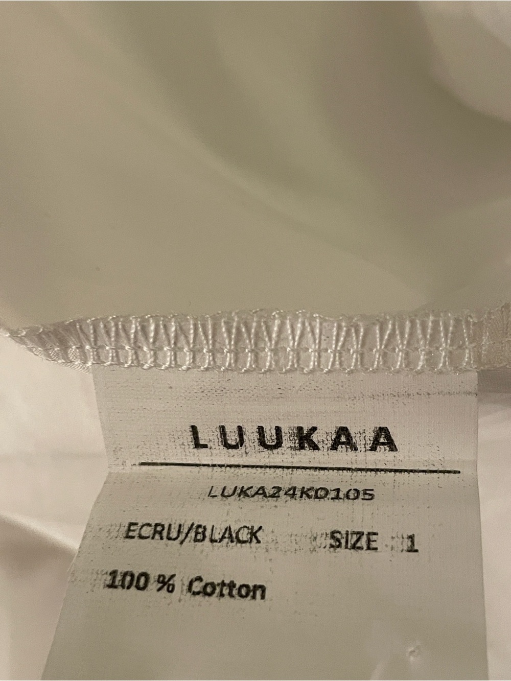 Luukaa White Shirt with Black Graphic Back NWOT - Picture 5 of 13